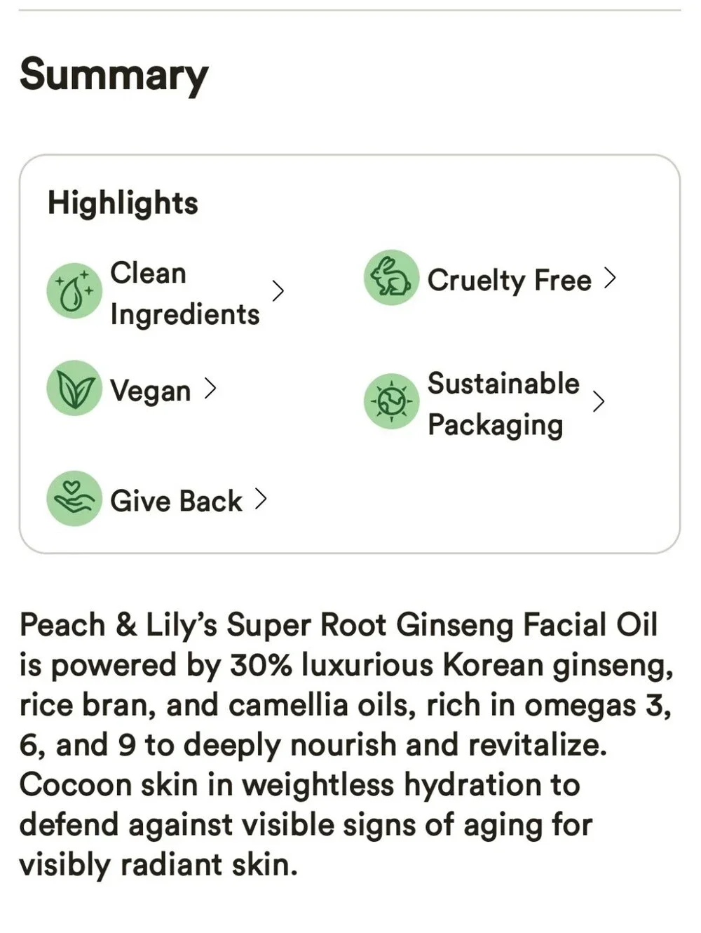 PEACH & LILY SUPER ROOT GINSENG FACIAL OIL.